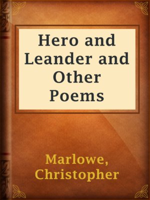 cover image of Hero and Leander and Other Poems
